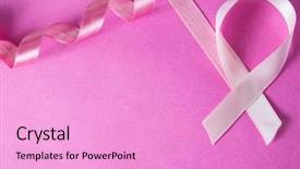  Presentation with breast cancer - Cool new presentation theme with overhead view of breast cancer backdrop and a lavender colored foreground