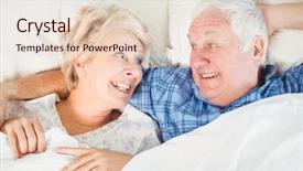  Presentation with senior citizen - PPT layouts with overhead view of cheerful senior background and a lemonade colored foreground