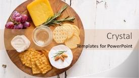  Presentation with herbs - Slides with overhead-view-of-cheese background and a yellow colored foreground
