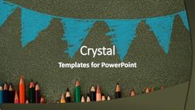  Presentation with gray - Slide deck consisting of overhead view of colored pencil background and a  colored foreground