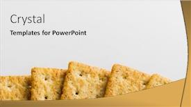  Presentation with food white - PPT layouts enhanced with overhead-view-of-crackers-arranged background and a white colored foreground
