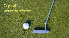  Presentation with club - Presentation design with overhead view of golf club background and a tawny brown colored foreground