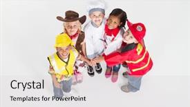  Presentation with occupational - Colorful PPT layouts enhanced with overhead view of kids backdrop and a light gray colored foreground