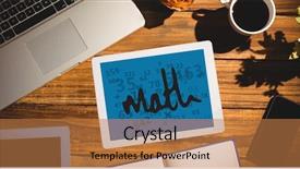  Presentation with math - PPT layouts enhanced with overhead view of math background and a coral colored foreground