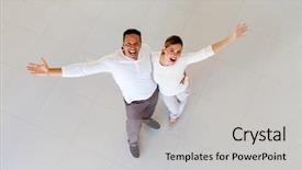  Presentation with free aging at home - Presentation design consisting of overhead view of mid age background and a light gray colored foreground