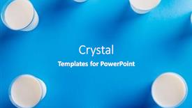  Presentation with healthy drink - Slides with overhead-view-of-milk-glasses background and a  colored foreground