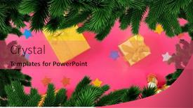  Presentation with needles - Presentation enhanced with overhead-view-of-pine-needles background and a coral colored foreground