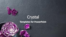  Presentation with slate - Theme with overhead view of red cabbage background and a dark gray colored foreground