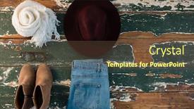  Presentation with personal - Colorful presentation enhanced with overhead-view-of-scarf backdrop and a tawny brown colored foreground