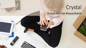  Presentation with moving business - Amazing PPT layouts having overhead view of start up backdrop and a soft green colored foreground