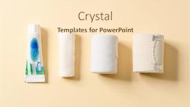  Presentation with studio - PPT theme having overhead-view-of-the-ointment background and a lemonade colored foreground