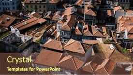  Presentation with residential - PPT theme having overhead-view-of-the-residential background and a tawny brown colored foreground