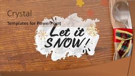  Presentation with table napkin - Presentation theme consisting of overhead-view background and a coral colored foreground