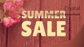  Presentation with pink roses - Slides featuring overhead-with-roses-on-desk background and a red colored foreground