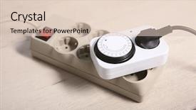  Presentation with power - Beautiful presentation theme featuring overloaded power board on wooden backdrop and a lemonade colored foreground