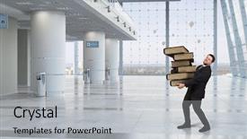  Presentation with work - PPT theme with overloaded with work mixed media background and a light gray colored foreground