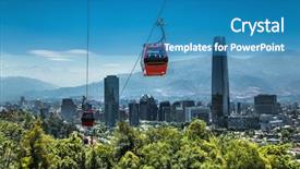  Presentation with cable - Slide deck consisting of overlook - cable car in san cristobal background and a teal colored foreground