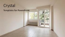  Presentation with nobody - Cool new presentation with overlook - empty room large windows overlooking backdrop and a  colored foreground