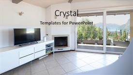  Presentation with deliberate living - Slide deck featuring overlook - living room with sofa background and a soft green colored foreground