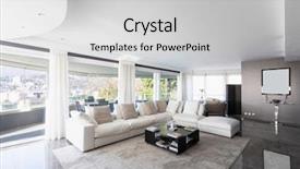  Presentation with white clay tiled roof - Beautiful slides featuring overlook - living room with white leather backdrop and a light gray colored foreground