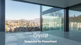  Presentation with glass - Amazing slide deck having overlook - modern glass palace terrace overlooking backdrop and a  colored foreground