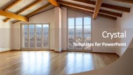  Presentation with windows server - Theme enhanced with overlook - room with wooden beams background and a coral colored foreground