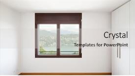  Presentation with nobody - PPT layouts having overlook - white empty room with windows background and a light gray colored foreground