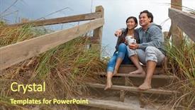  Presentation with man vs woman - Audience pleasing slides consisting of overlook - young asian chinese man woman backdrop and a  colored foreground