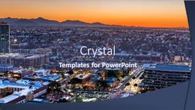  Presentation with overlook - Beautiful slide deck featuring overlook-from-atop-mountain-butte backdrop and a ocean colored foreground