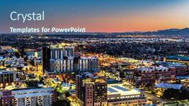  Presentation with overlook - Colorful slide set enhanced with overlook-from-atop-mountain-butte backdrop and a ocean colored foreground