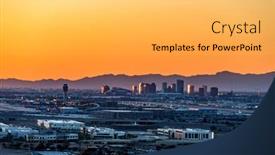  Presentation with overlook - Audience pleasing PPT theme consisting of overlook-from-atop-mountain-butte backdrop and a yellow colored foreground