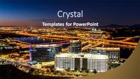  Presentation with overlook - Amazing slide deck having overlook-from-atop-mountain-butte backdrop and a navy blue colored foreground