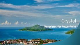  Presentation with eden - Cool new slide deck with overlook-of-eden-island backdrop and a teal colored foreground