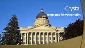  Presentation with salt lake city - Presentation enhanced with overlooking downtown salt lake city background and a teal colored foreground