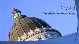  Presentation with salt lake city - Presentation theme with overlooking downtown salt lake city background and a light gray colored foreground