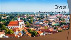  Presentation with old city of jerusalem - PPT theme enhanced with overlooking old town vilnius city background and a light blue colored foreground