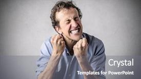  Presentation with win - Cool new PPT theme with overpower - win backdrop and a gray colored foreground