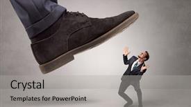  Presentation with snow illustrated for children - Presentation with overpower - young businessman illustrated inconsiderable background and a light gray colored foreground