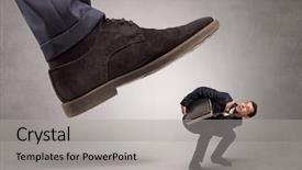  Presentation with gray black illustrated - Colorful presentation theme enhanced with overpower - young businessman illustrated inconsiderable backdrop and a light gray colored foreground