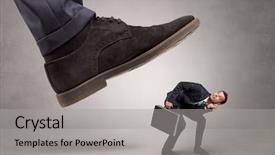  Presentation with snow illustrated for children - Theme with overpower - young businessman illustrated inconsiderable background and a  colored foreground