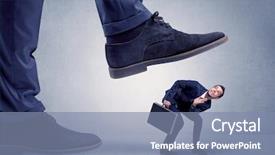  Presentation with sydney getting around - Slides featuring overpower - young handsome businessman getting crushed background and a  colored foreground