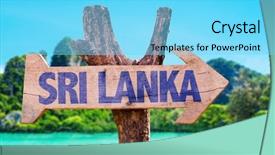  Presentation with sri lanka - Slides having overseas - sri lanka wooden sign background and a arctic colored foreground
