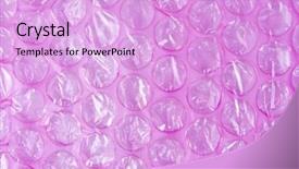  Presentation with bubble - Cool new PPT theme with oversize cargo - pink plastic protective bubble wrap backdrop and a  colored foreground
