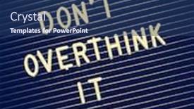  Presentation with overthinking - Presentation featuring overthinking quotes written on letter board background and a ocean colored foreground