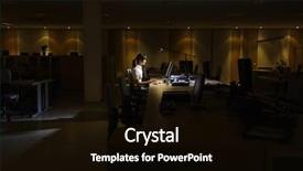  Presentation with working woman - Theme having overtime - side view of a young background and a black colored foreground