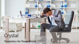  Presentation with angry - PPT theme consisting of overtime salary - angry businessman shocked working background and a light gray colored foreground