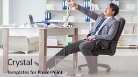  Presentation with angry - Amazing PPT theme having overtime salary - angry businessman shocked working backdrop and a light gray colored foreground