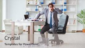  Presentation with angry - Audience pleasing PPT layouts consisting of overtime salary - angry businessman shocked working backdrop and a light gray colored foreground