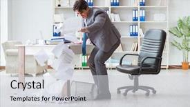  Presentation with angry - Slide deck featuring overtime salary - angry businessman shocked working background and a light gray colored foreground