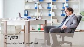  Presentation with angry - Cool new PPT theme with overtime salary - angry businessman shocked working backdrop and a light gray colored foreground